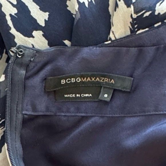 BCBGMaxAzria Navy and White Maxi Dress - Picture 10 of 12